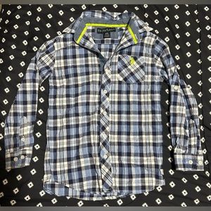 U.S. Polo Association kids blue flannel- size s